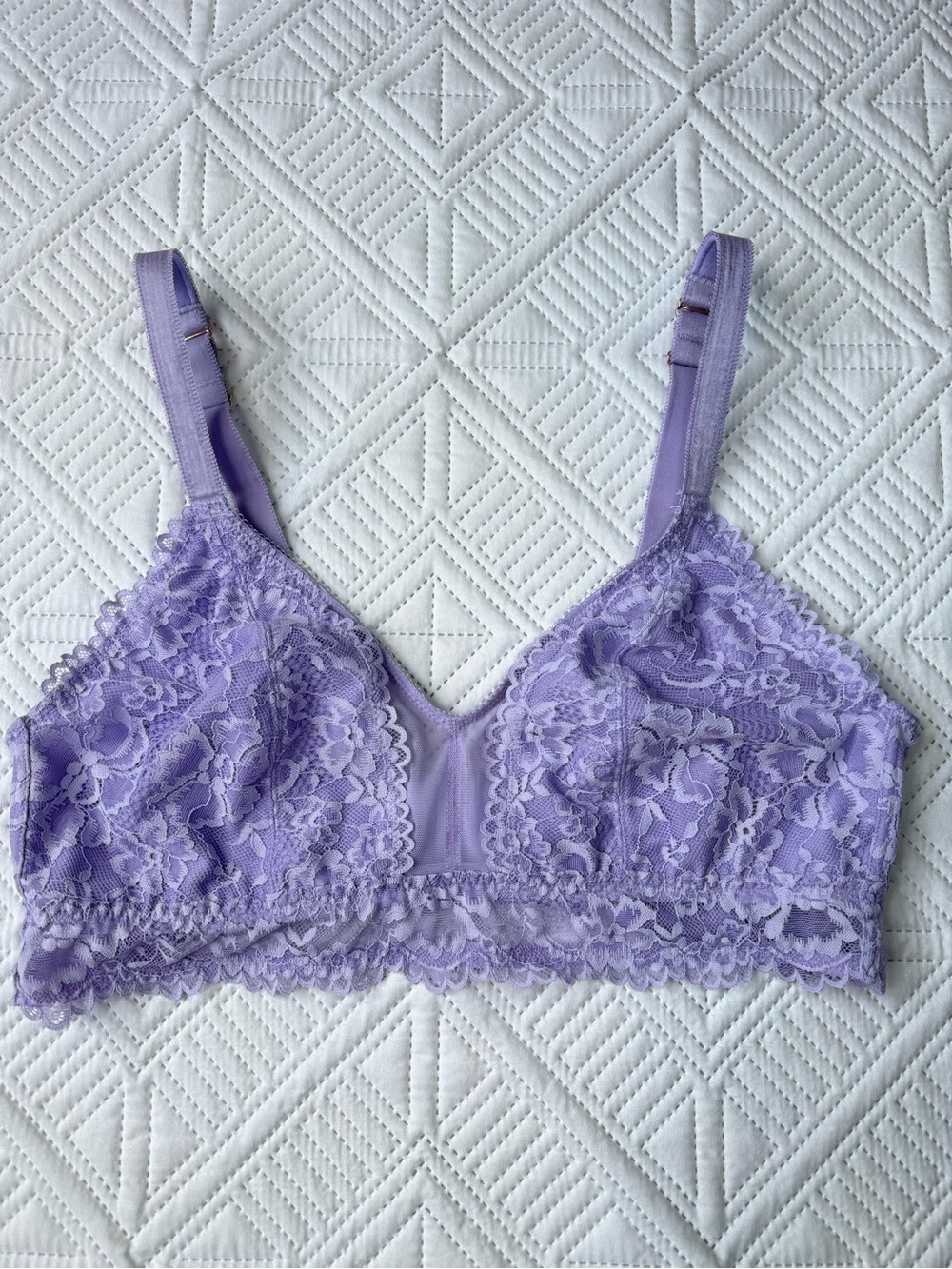 Savage X Fenty Lavender Lace Bralette Size XL